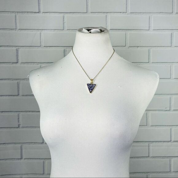 10/$25🦋 T&J Designs Purple Triangle Druzy Necklace - Picture 2 of 5